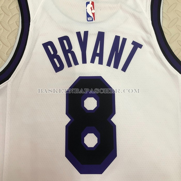 Maillot Los Angeles Lakers Kobe Bryant NO 8 Ville 2022-23 Blanc